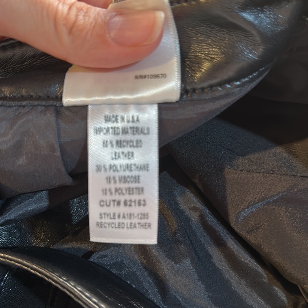 Agolde Recycled Leather Fitted 90's in Detox size 28 Excellent Condition - Picture 9 of 10